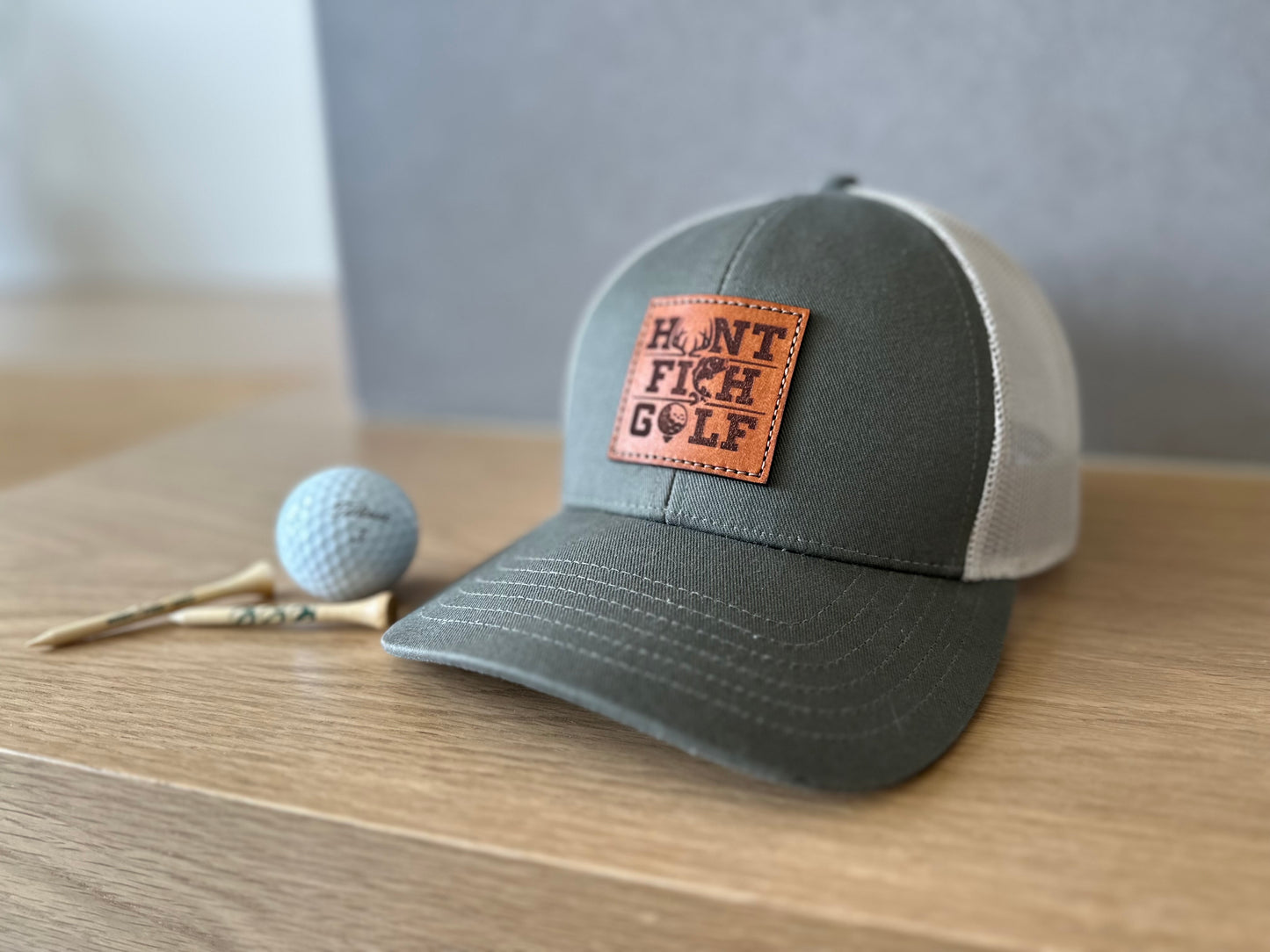 Leather Patch Trucker Hat