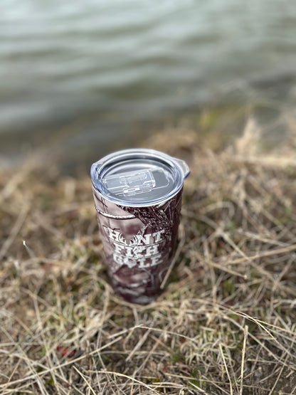 Hunt Fish Golf 20 oz Stainless Steel Tumbler